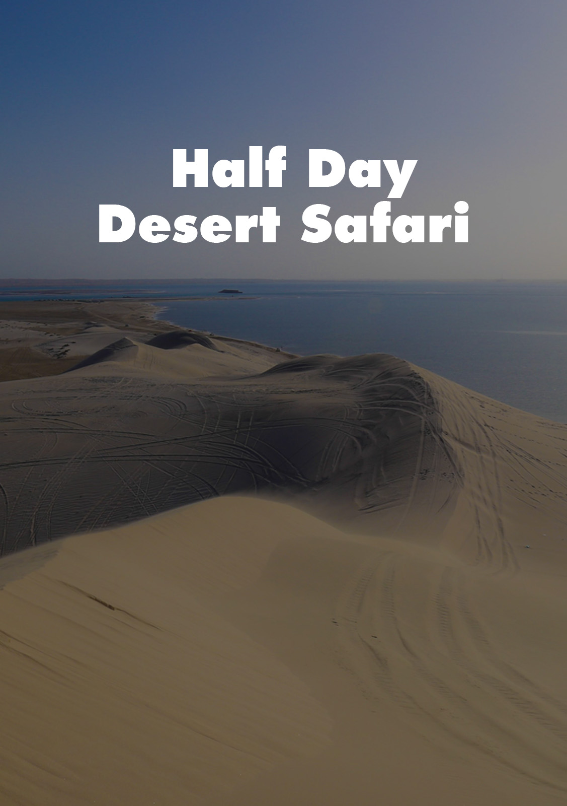 Half Day Desert Safari Come with us and experience the exhilaration of driving over the sand dunes.